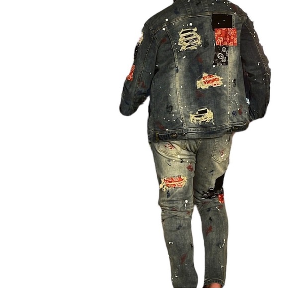 🔥SALE🔥Bandanna patchwork jacket - Picture 3 of 7